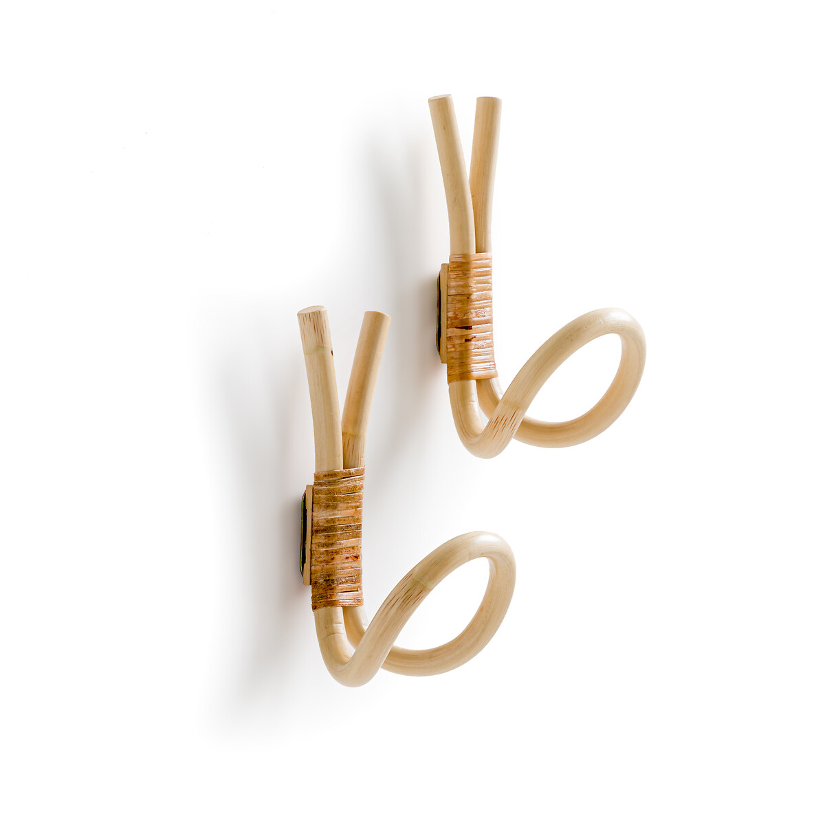 La Redoute Interieurs Set of 2 Malu Rattan Wall Hooks by La Redoute