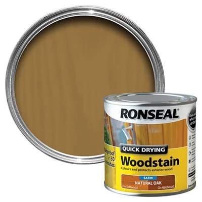  QDWSNO250 250 ml Satinierte schnell trocknende Holzlasur - Eiche Natur