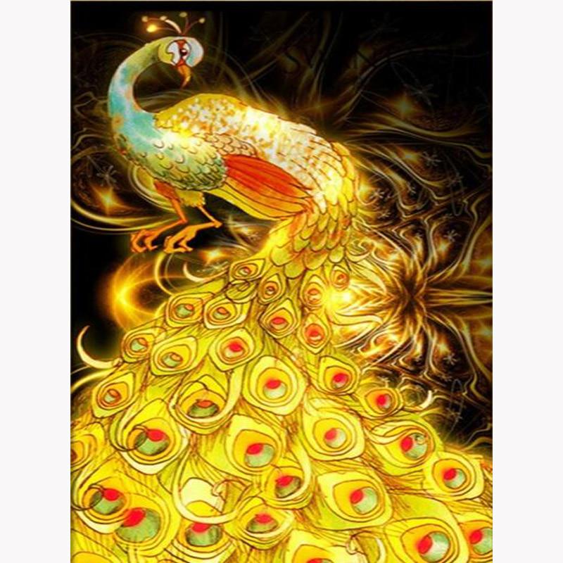 Fiyo diamond painting daimond painting diamond painting kit Golden Peacock 20X30CM