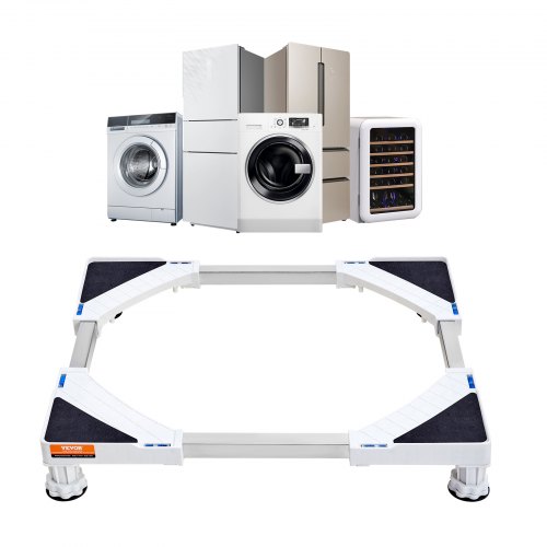  Mini Fridge Stand Universal Laundry Pedestal, Adjustable Refrigerator Stand with 4 Strong Feet, Washing Machine Multi-Functional Base for Washer