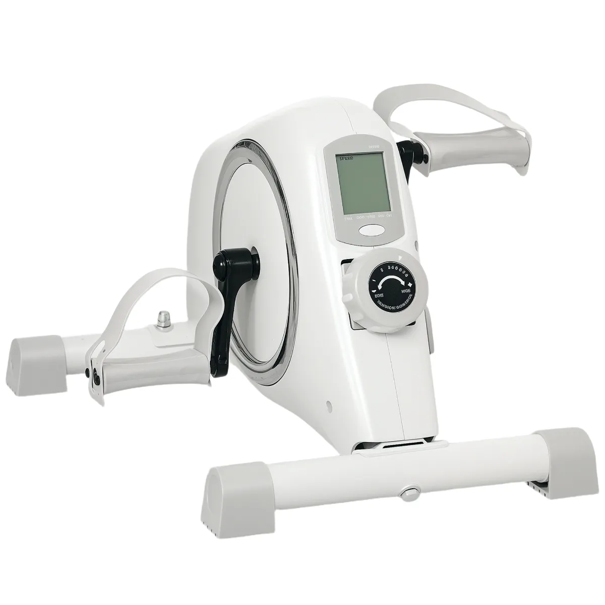  Mini Pedal Exercise Bike With 8-level Quiet Magnetic Resistance Lcd Display White, None