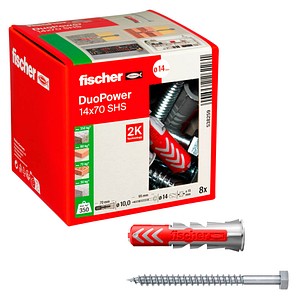 Fischer 538259 DuoPower Plug 14x70 mm10pcs optimises grip on materials
