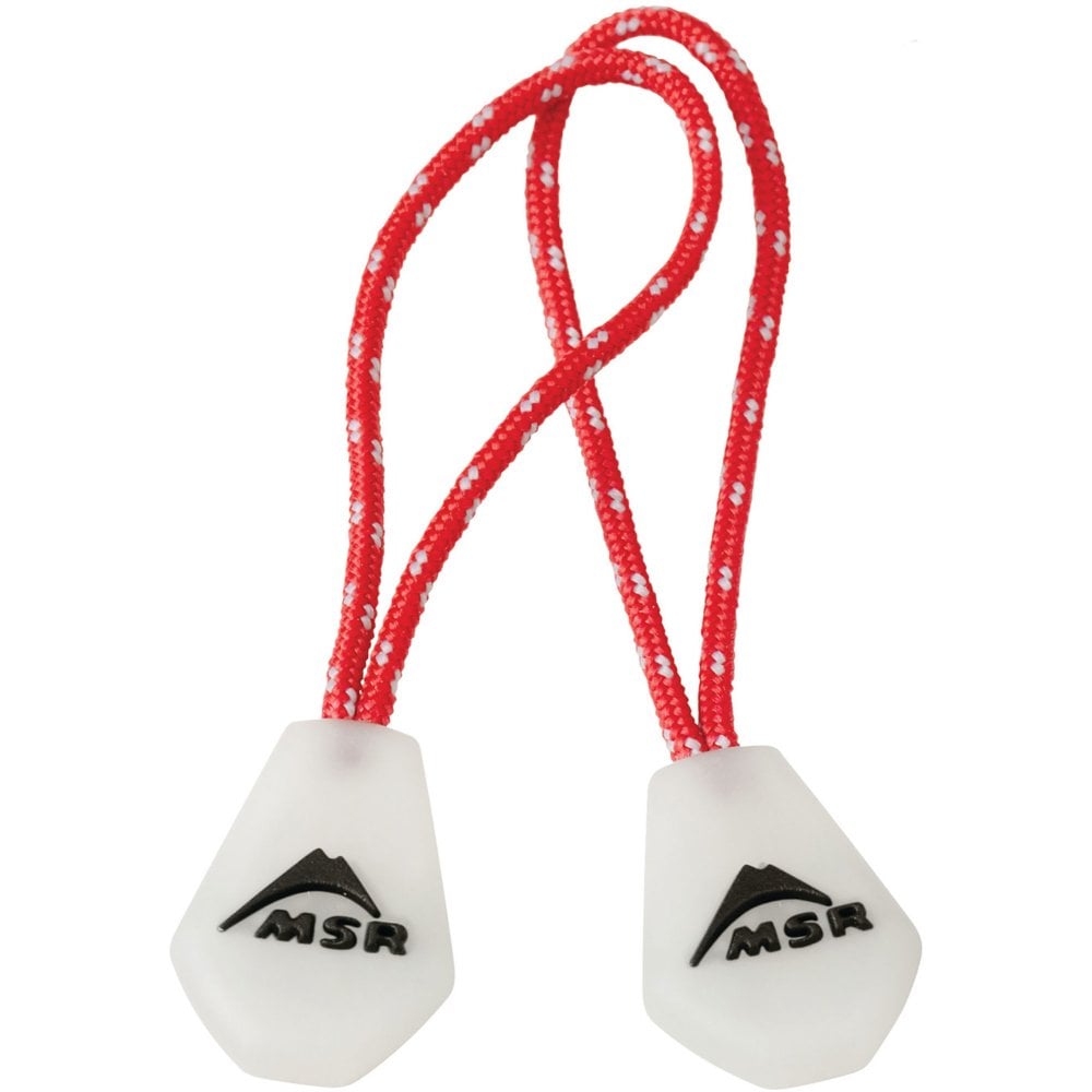 Msr Night Glow Zipper Pulls (2-pack) - Red / White - One Size