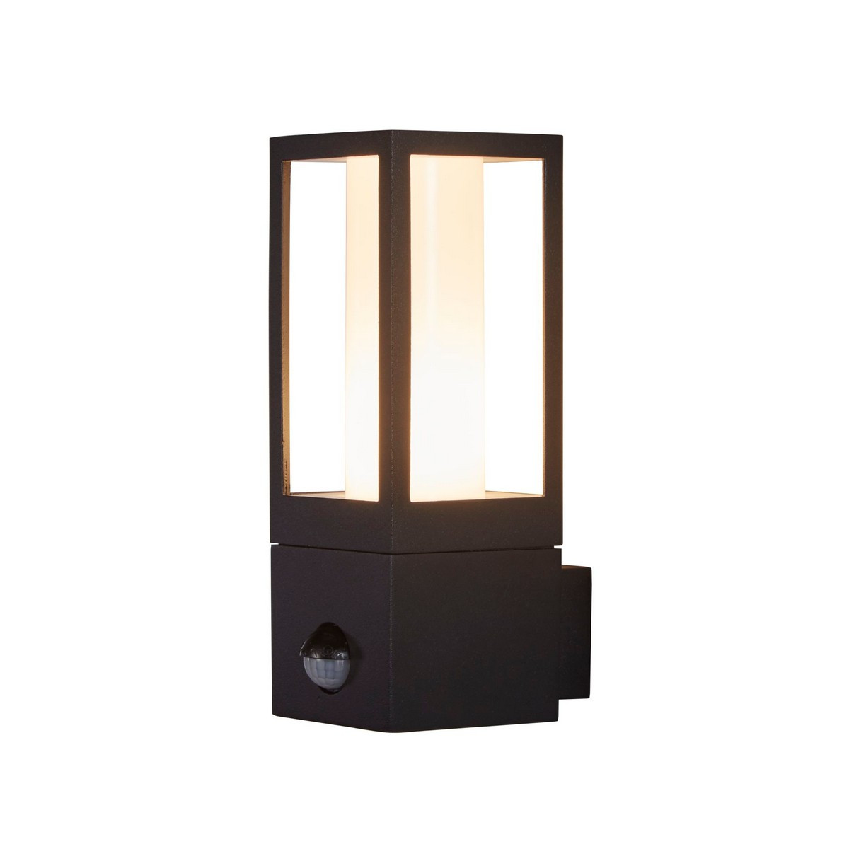 Searchlight Avenue Outdoor Wall Light, Black, White Polycarbonate