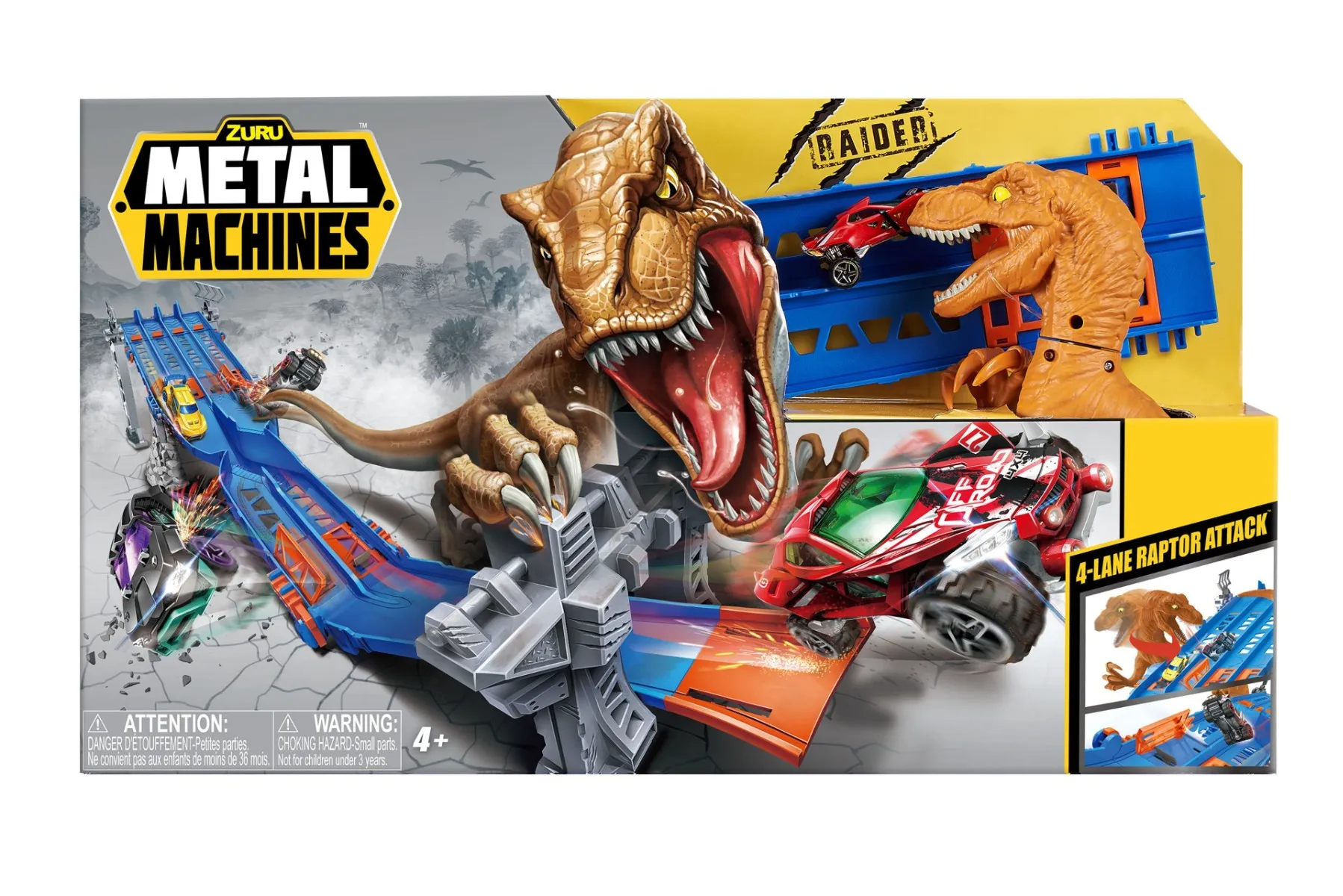Metal Machines 4-Lane Raptor Attack Track Set