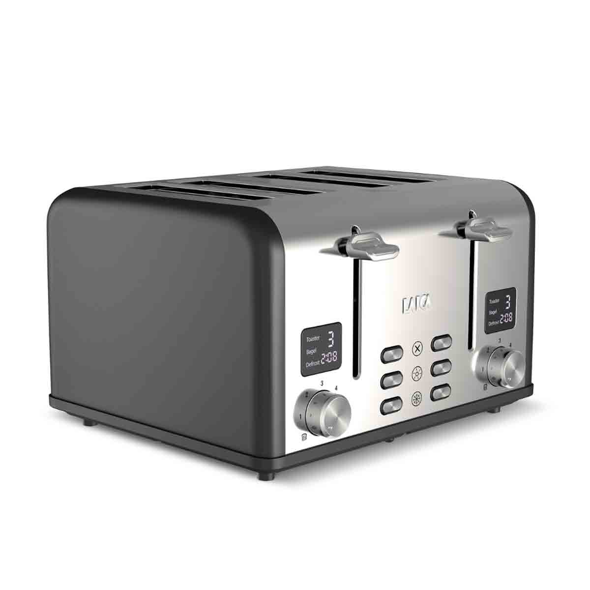 Laica Digital 4 Slice Toaster Anthracite