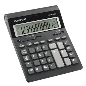 Olympia 941911006 Lcd 612 Sd Desk Calculator Black 12 Digit Batter...