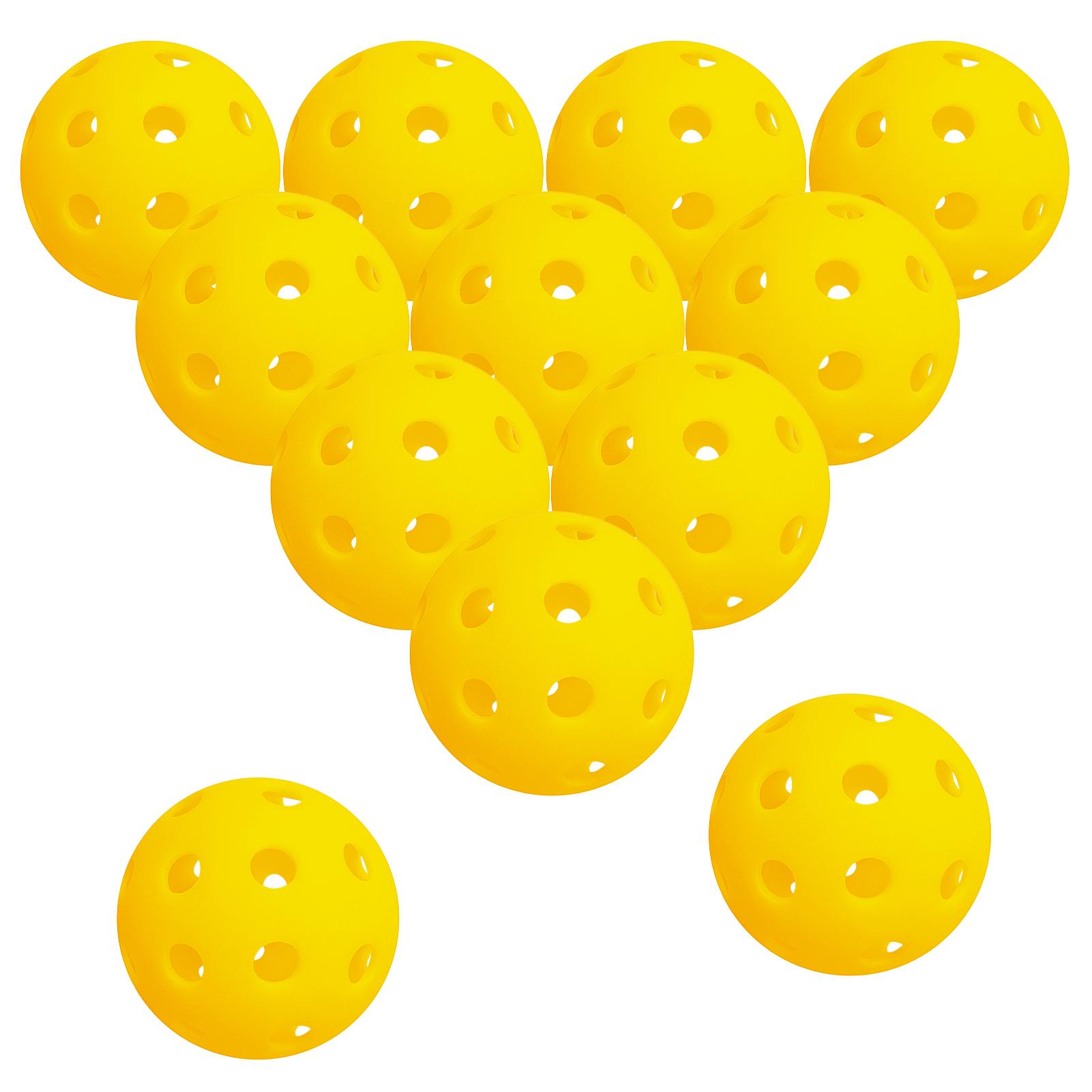TOMTOP JMS 40 Holes Outdoor Pickleball Balls for Outdoor Courts 6 yellow