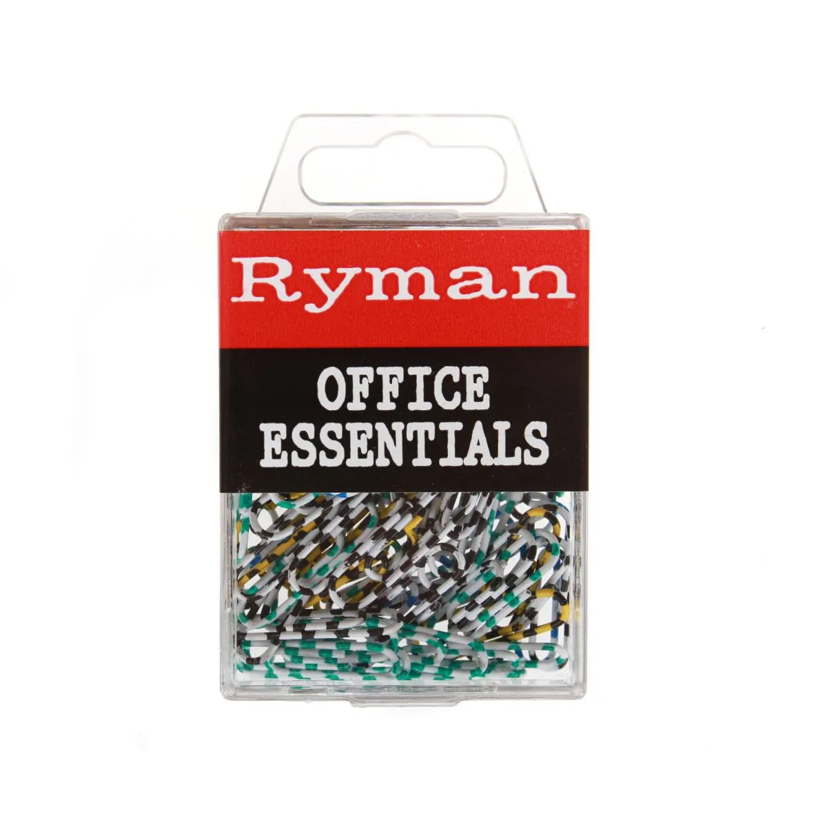 Ryman Striped Paperclips Assorted  Pack of 80, Assorted