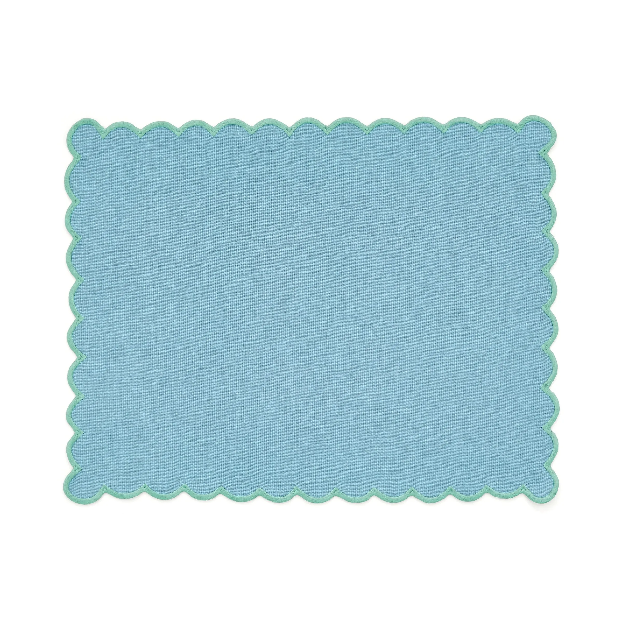  Scallop Trim Placemat, Green