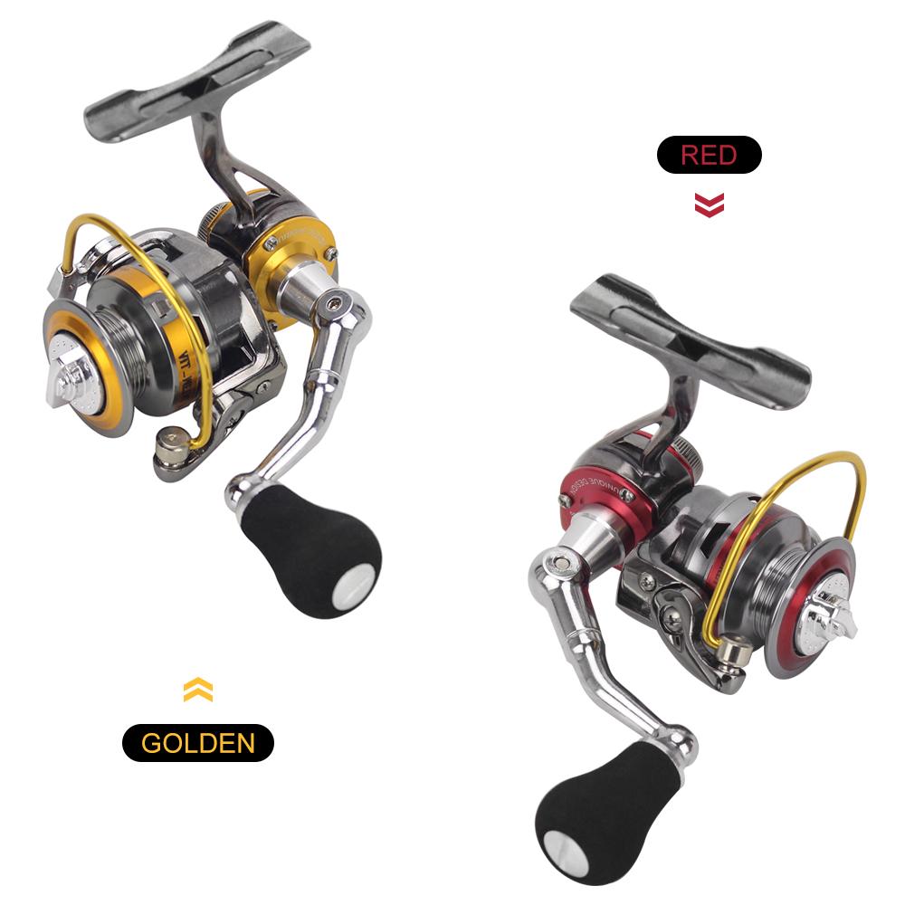 GoolRC Mini Spinning Reel 3+1 Ball Bearings 5.0:1 Full Metal Spinning Reel Ice Fishing Reel Fishing Tackle red