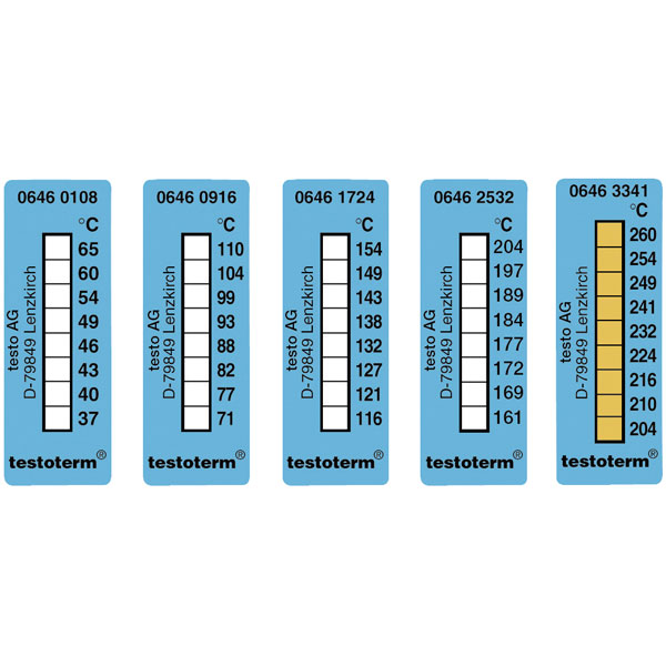 Bandelette de mesure de température testo testoterm 37 à 65 °C 10 pc(s)