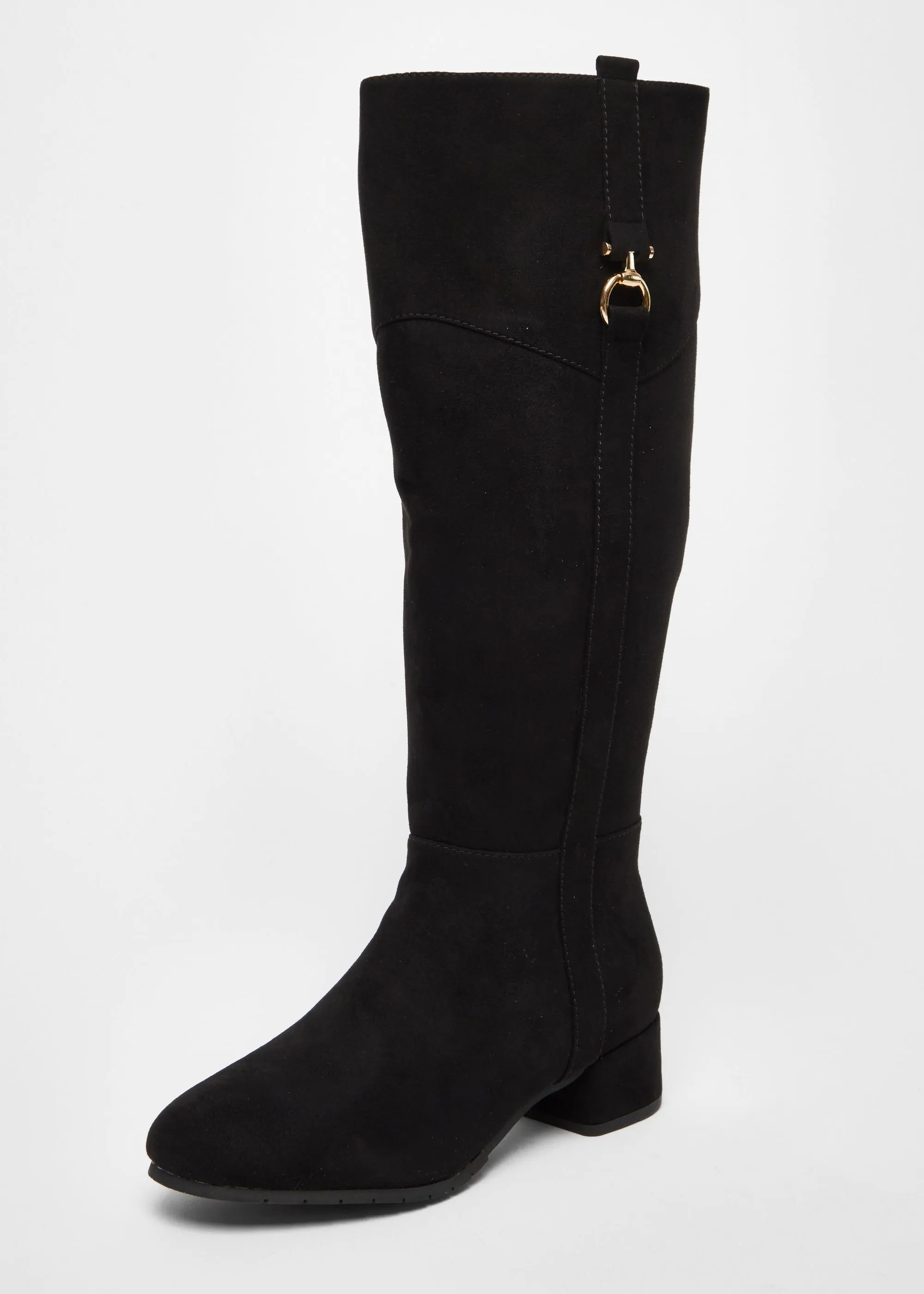 Quiz Womens Black Wide Fit Faux Suede Boots - 5