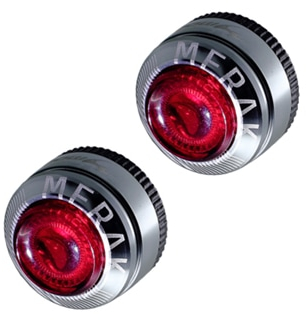 Moon Merak Bar-End Rear Cycle Lights - Grey / Non-Rechargeable