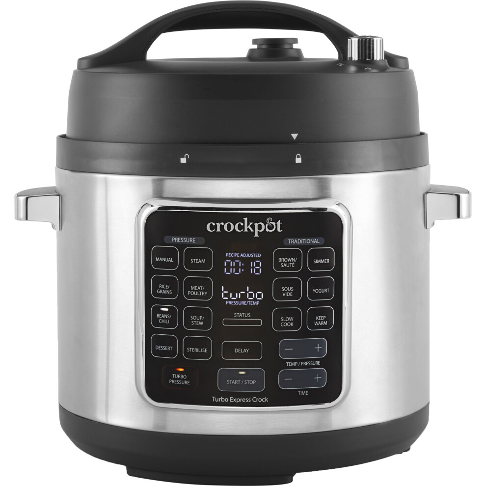 Crock-Pot Crockpot CSC062 5.6 Litre Multi Cooker - Black / Stainless Steel
