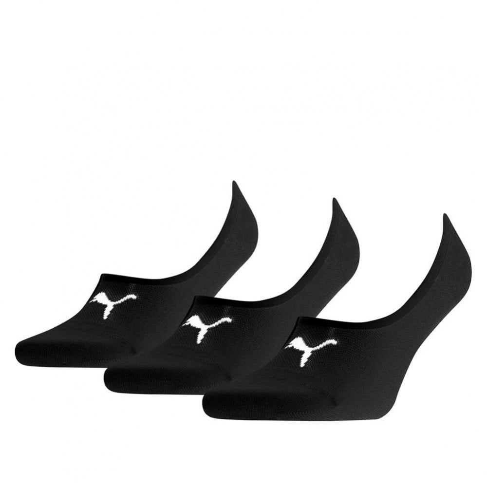 Puma Footie 3 Pack Socks - Black Size: UK 6-8, Colour: Black