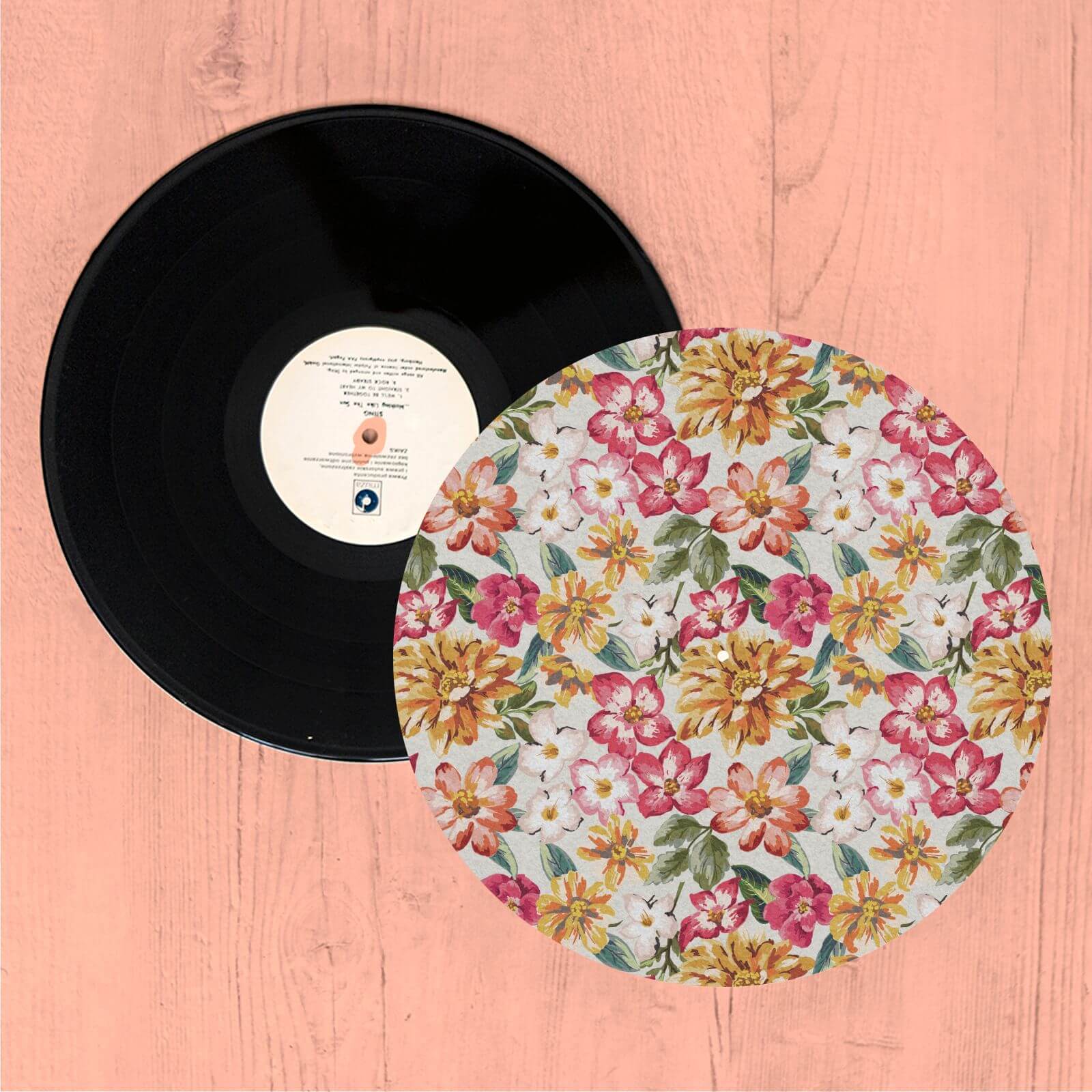 By IWOOT Tropical Flowers Turntable Slip Mat |