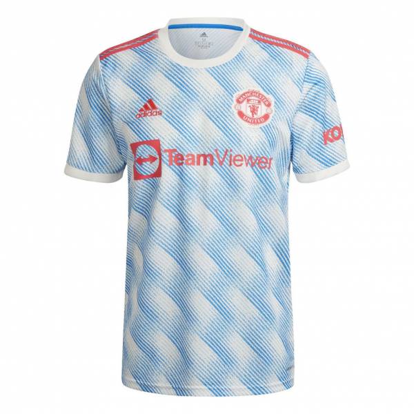 Adidas Manchester United Away Men's Short Sleeve Jersey 2021/2022|White|Medium