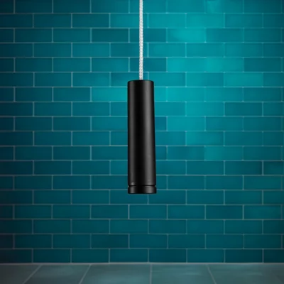 Croydex Noir Matt Black Plastic & String Light Pull