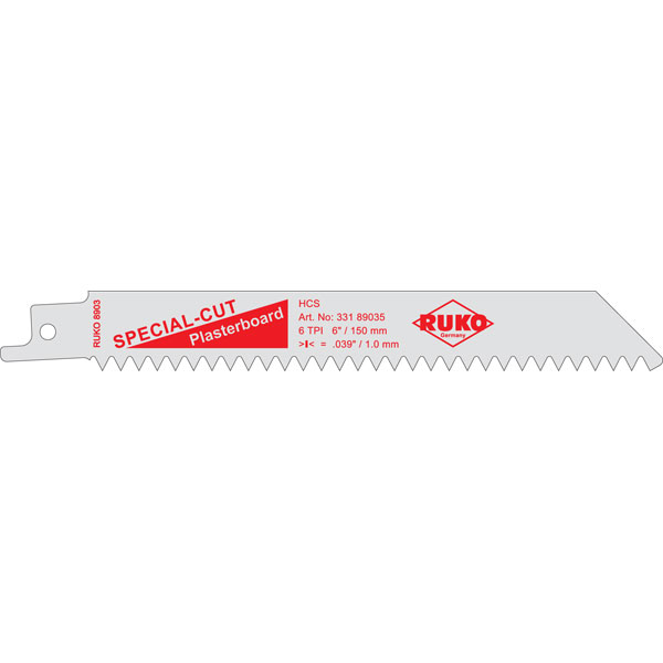 Lot de 5 lames de scie-sabre longueur 300 mm Ruko 8904-5 RUKO 33289045 Longueur lame de scie 300 mm 5 pc(s)