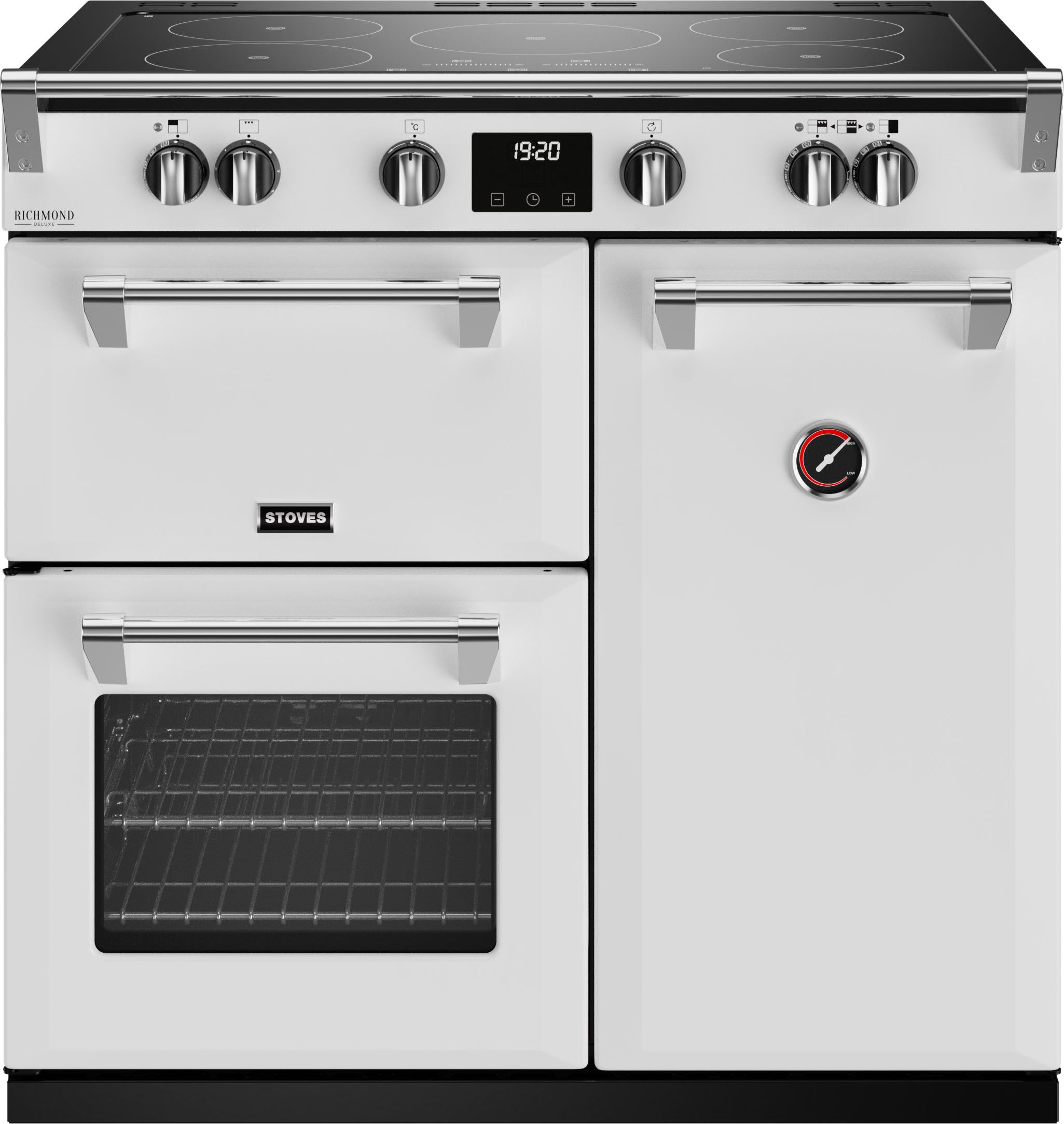 Stoves Richmond Deluxe D900Ei TCH Icy White 90cm Induction Range Cooker