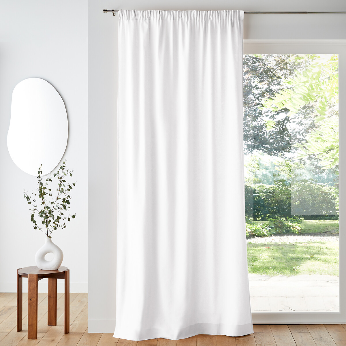 La Redoute Interieurs Scenario Cotton Curtain with Gathered Header by La Redoute