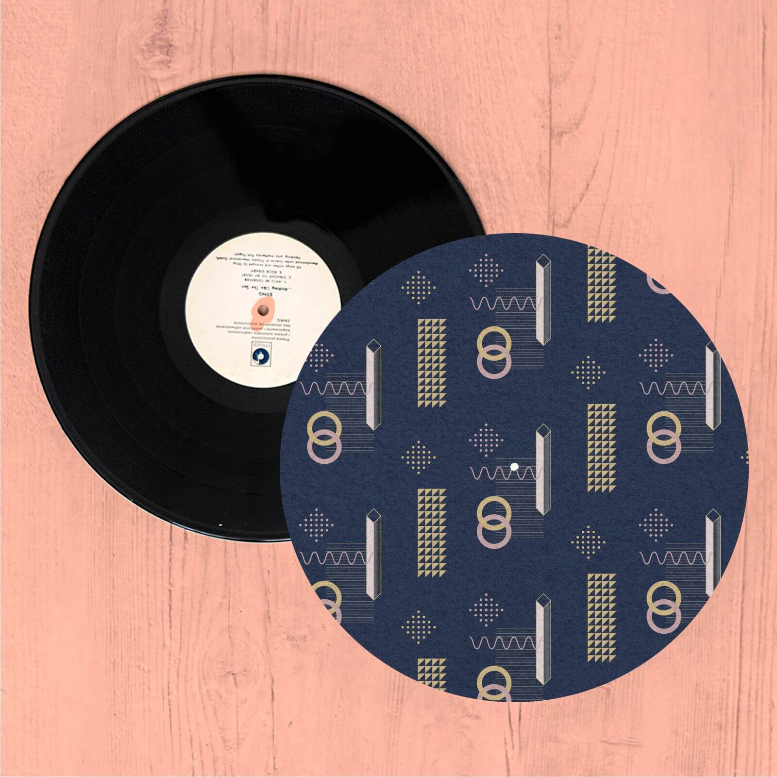 By IWOOT Pastel Graphic Turntable Slip Mat |