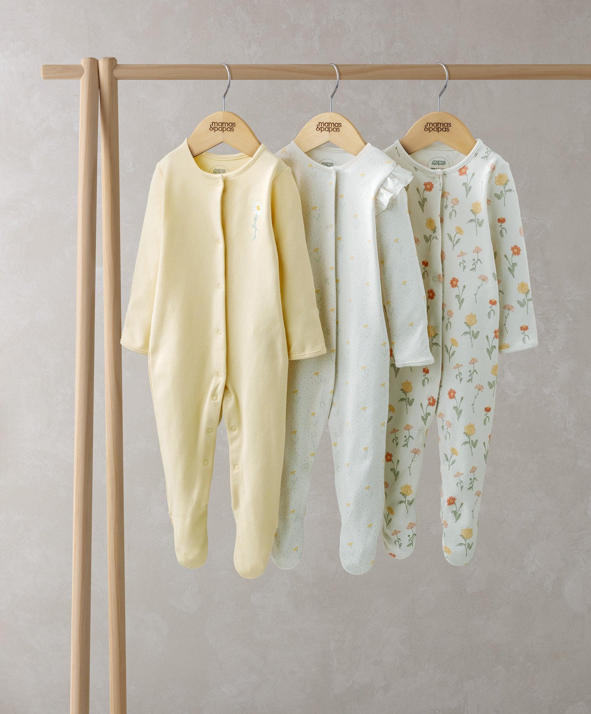 Healing Floral Sleepsuits (Set of 3)
