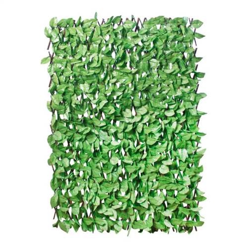 GardenKraft Expandable Artificial Light Ivy Willow Fence Panel