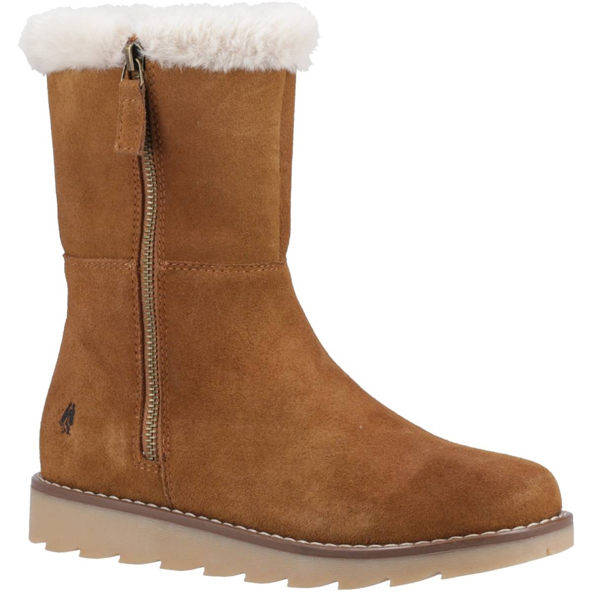 Hush Puppies Mary Womens Calf Boots Colour: Tan Suede, Size: 4
