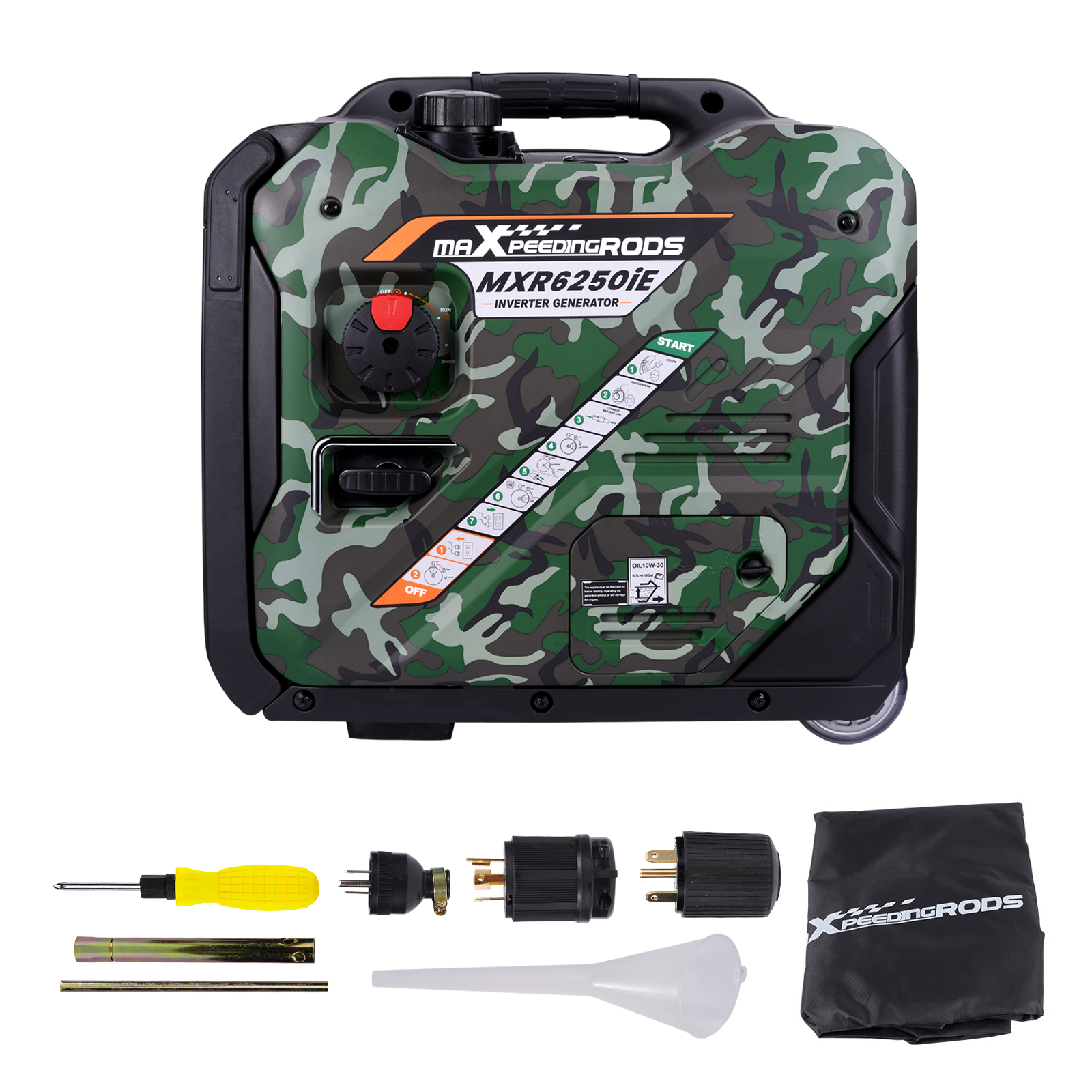 MaXpeedingrods Gas Powered 5500 Watt Portable Inverter Generator Super Quiet 68dB Home Backup