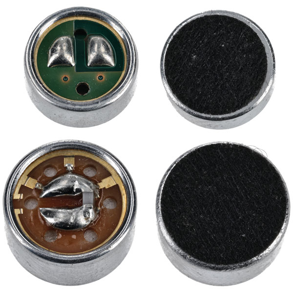 R-TECH 524621 Microphone (Unidirectional) 9.7mm, solder pads