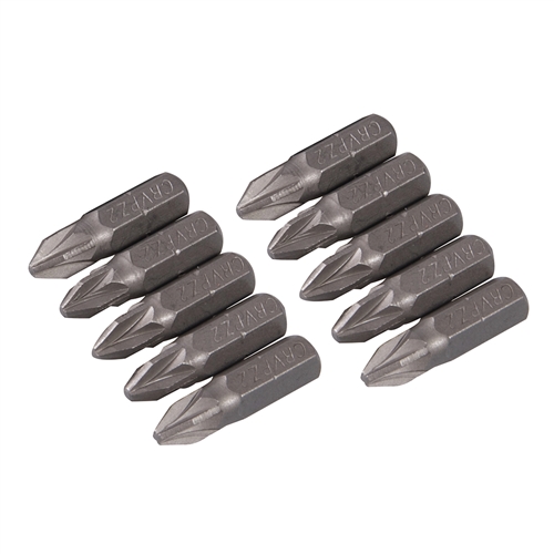 Silverline Sb207 Pozidriv Cr-v Screwdriver Bits 10pk Pz2