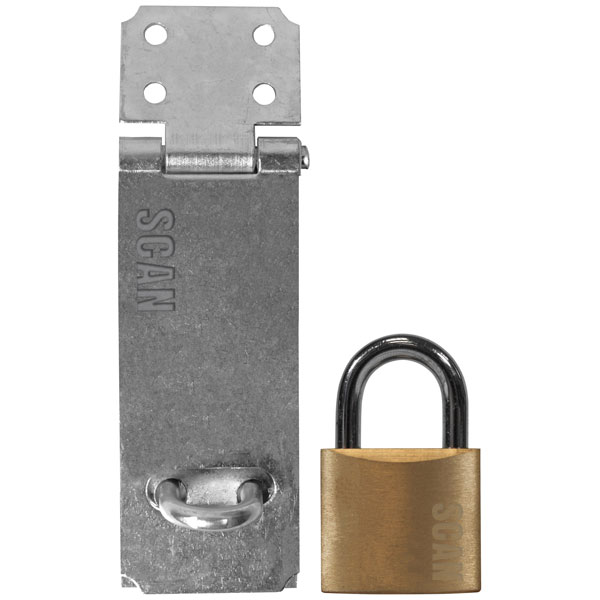 Scan Hasp And Staple 64mm + 40mm Padlock Scaphsgp64