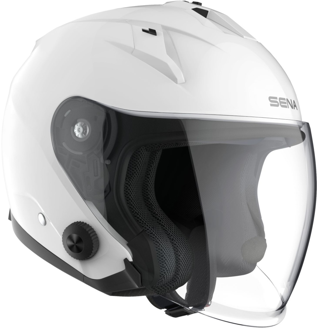 Sena Econo Blutetooth Jet Helmet, white, Size M, white, Size M