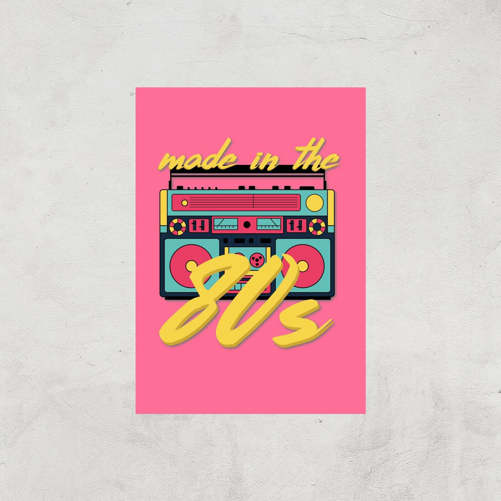 By IWOOT Made In The 80s Boombox Art Print - A4 - Print Only |