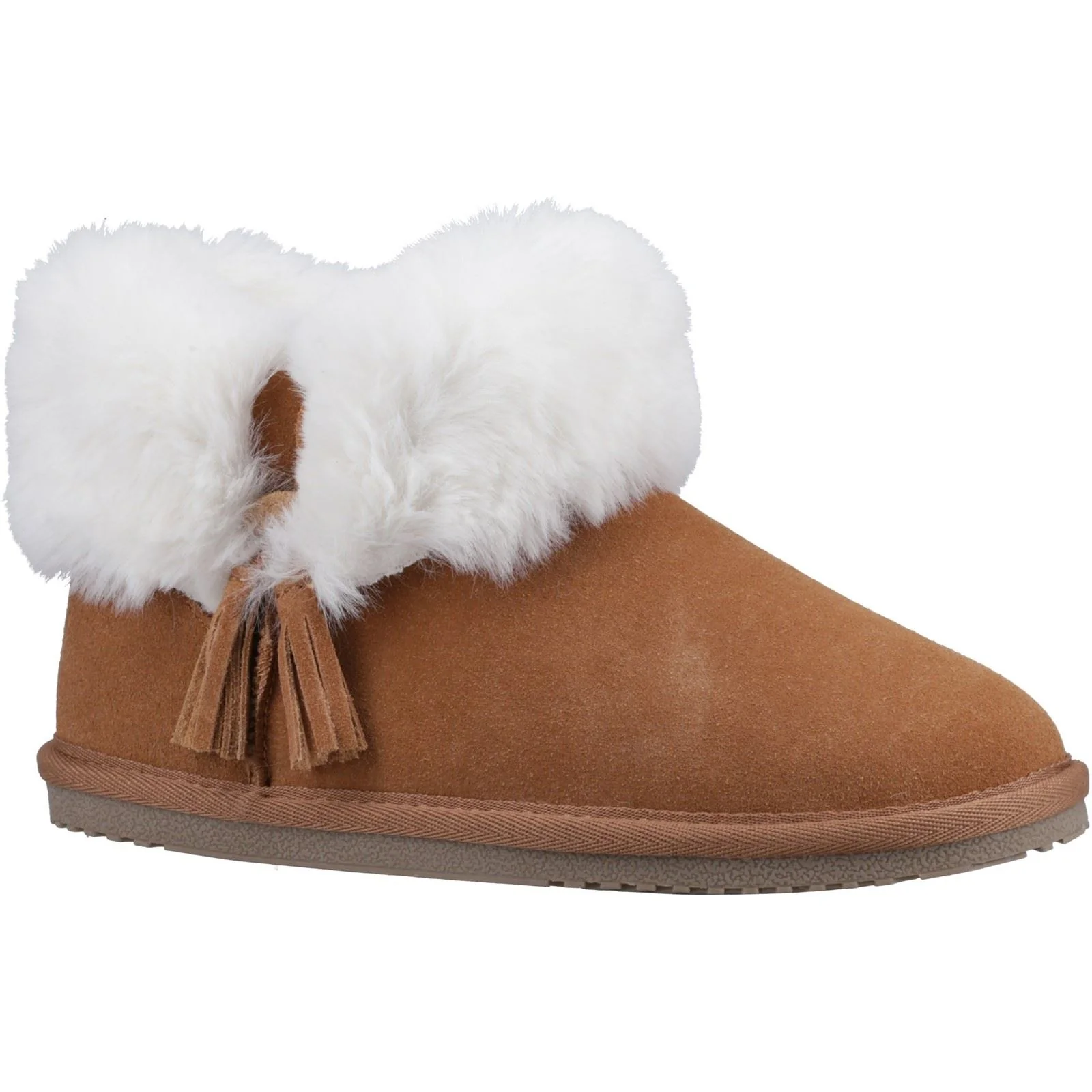 Hush Puppies Ayana Womens Slippers Colour: Tan Suede, Size: 7
