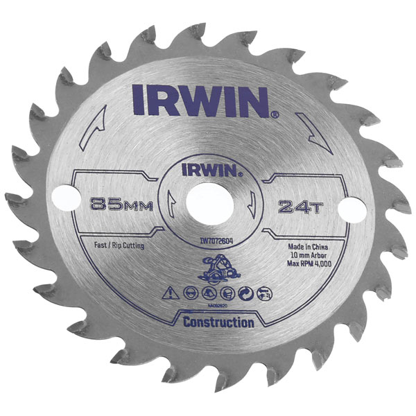  Iw7072604 General Purpose Saw Blade 85 X 10mm X 24t Atb