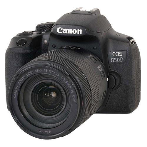 Canon EOS 850D DSLR Camera with EF-S 18-135 mm f/3.5-5.6 IS USM Lens, Black