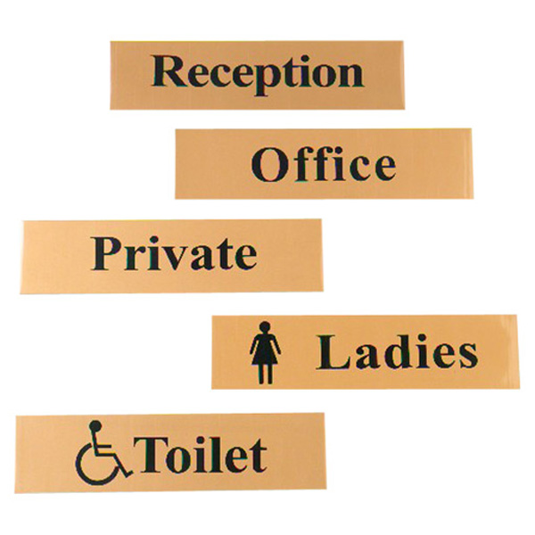 DIY Direct Peelable Thank You For Not Smoking Sign on Gold Background, 200 x 50mm