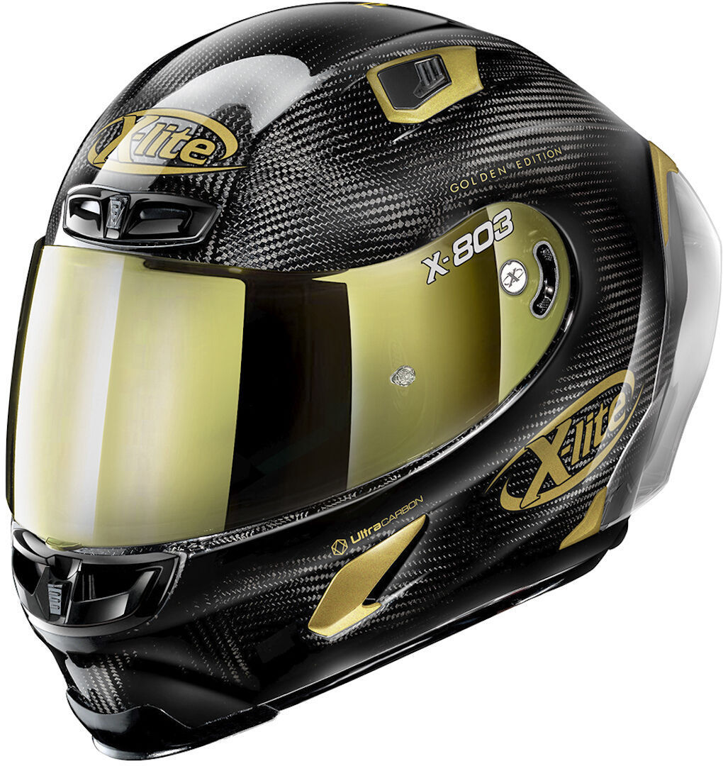 X-Lite X-803 RS Ultra Carbon Replica Golden Edition Helmet, black-gold, Size M, black-gold, Size M