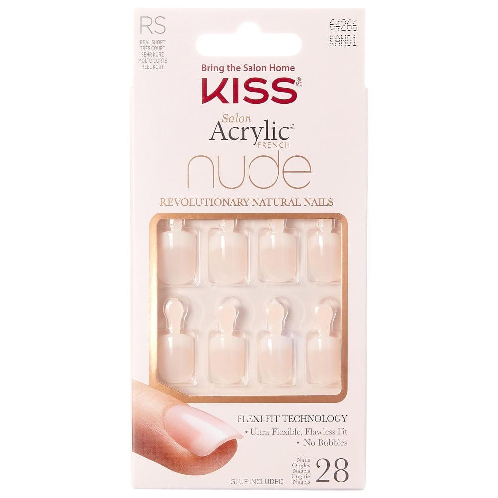 KISS Inc. Nude Acrylic False Nails - Breathtaking (28 Nails & Adhesive 2g)
