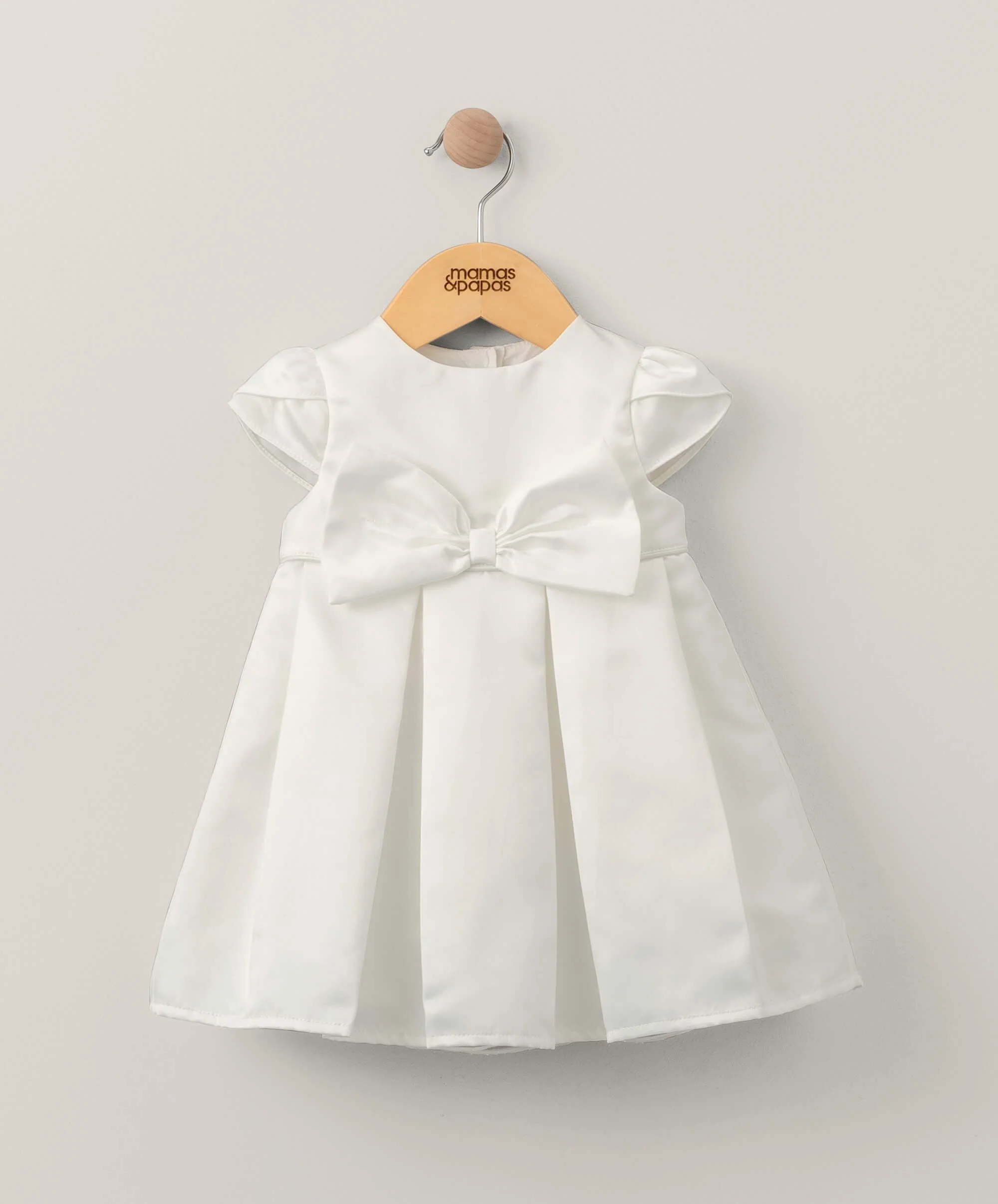 Mamas & Papas Bow Dress - White