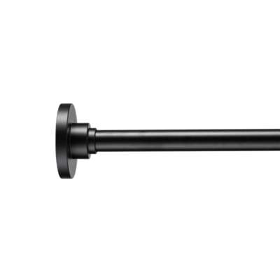 Flexi-Fix Black Fixed Straight Shower Curtain Rod (L)230Cm