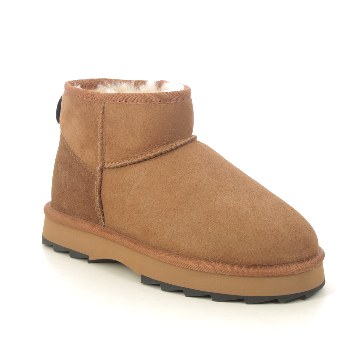 Emu Australia Sharky Micro Chestnut Brown Womens ankle boots W12548-20 in a Plain Suede Leather in Size 6