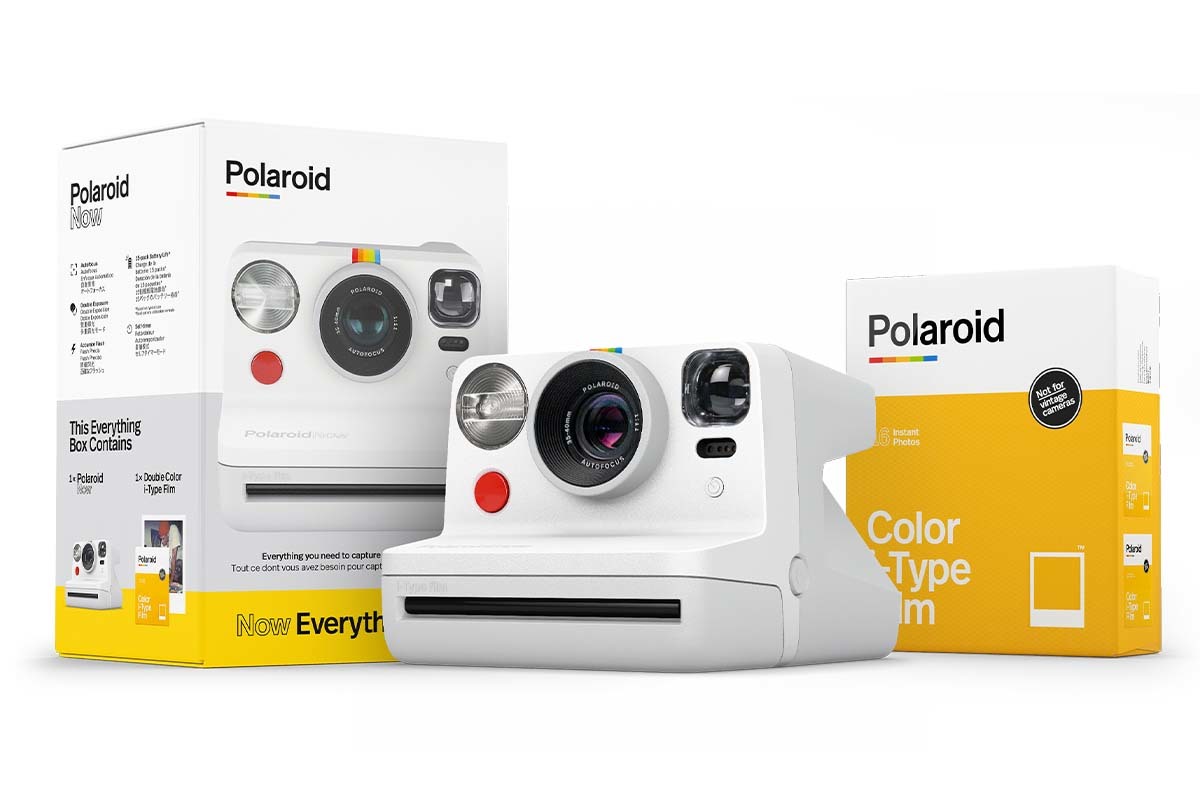 Polaroid Now Instant Camera Everything Box with Color i-Type Film - White, White