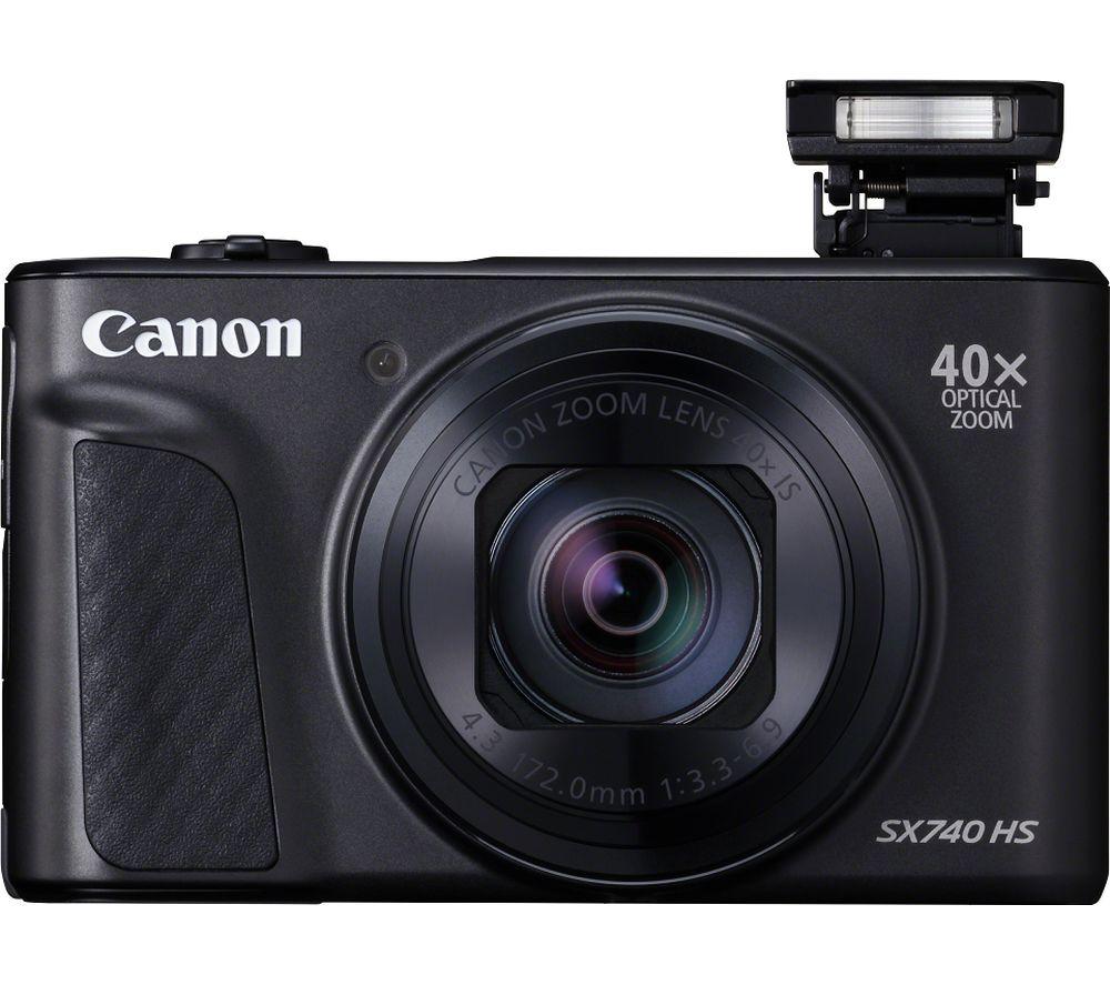 Canon PowerShot SX740 HS Digital Camera, 4K Ultra HD, 20.3MP, 40x Optical Zoom, Wi-Fi, Bluetooth, 3 Tiltable Screen