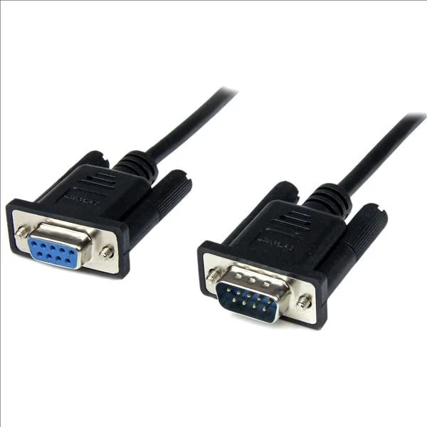 StarTech .com 1m Black DB9 RS232 Serial Null Modem Cable F/M - 1 x DB-9 Male and 1 Female Serial