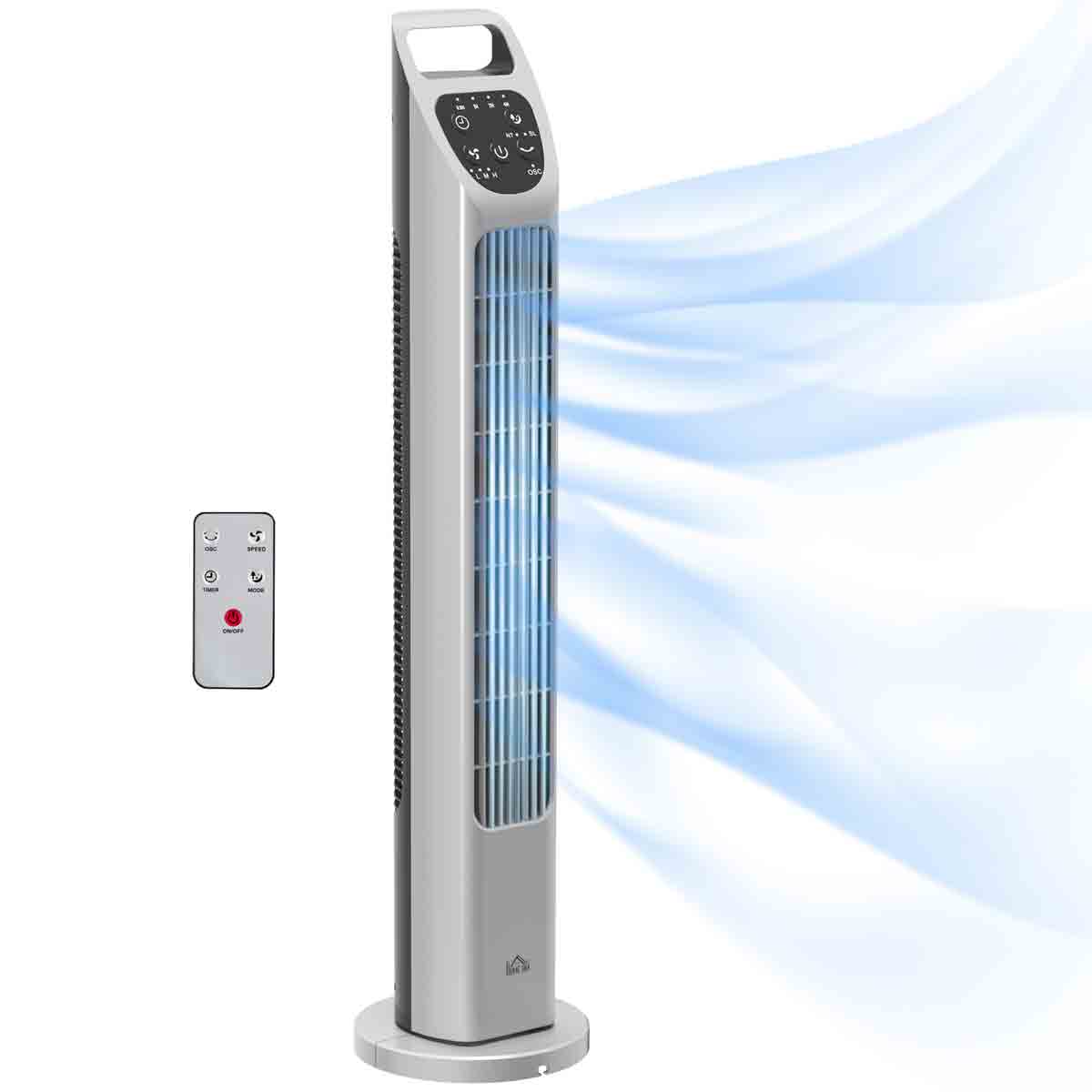 Oscillating Tower Fan with Remote 4H Timer Quiet Cooling Fan Bedroom