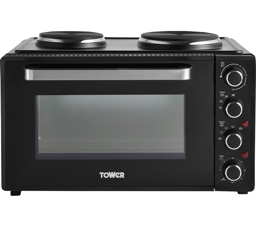 TOWER T14045 Electric Mini Oven - Black, Black